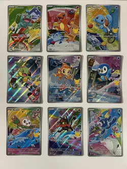 Pokemon First Partner Series 1 Illustration Collection Full Set 9 Cards NM - Image 1