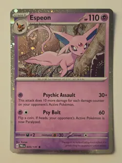 Espeon 033/131 Cosmo Holo Rare Prismatic Evolutions Near Mint - Image 1