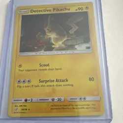Pokemon Company Detective Pikachu 10/18 Holo Rare HP 90 English 2019 - Image 1