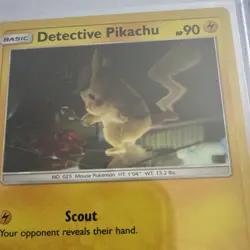 Pokemon Company Detective Pikachu 10/18 Holo Rare HP 90 English 2019 - Image 2