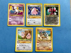 5 Different Pokemon Wizards Promos - Mew, Cleffa, Scizor, Igglybuff, Hitmontop - Image 1