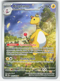 Ampharos 090/086 Holo Illustration Rare Chaos Rising Pokemon Near Mint - Image 1