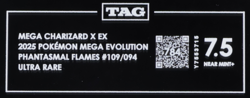 2025 Pokemon ME Phantasmal Flames 109/094 Mega Charizard X EX UR TAG 7.5 (784) - Image 3