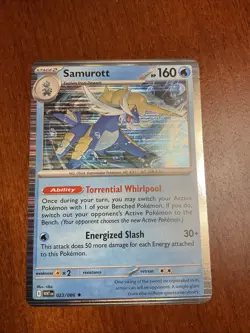 Samurott 023/086 White Flare Holo Rare Pokemon TCG Card - Image 1