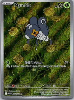Nymble 096/094 Illustration Rare Phantasmal Flames Pokemon Holo Near Mint - Image 1