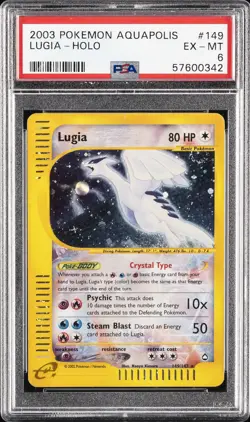 2003 POKEMON AQUAPOLIS #149 LUGIA-HOLO PSA 6 - Image 1
