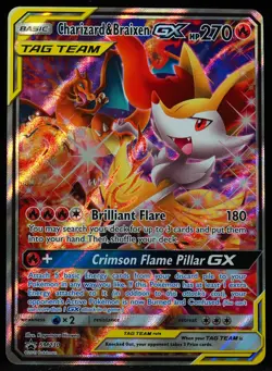 Charizard & Braixen GX Tag Team #SM230 Mint Pokemon Card - Image 1