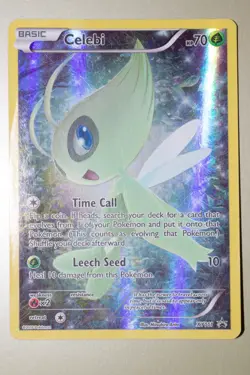 Pokemon TCG Mythical Celebi XY111 Full Art Black Star Holo Promo Card - Image 1