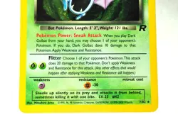 Pokemon card TCG Dark Golbat 7/82 Team Rocket 2000 English HP Swirl - Image 3