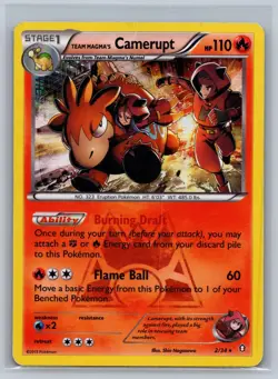 Team Magma's Camerupt 2/34 Holo Rare Double Crisis Pokemon Card Holo MP - Image 1