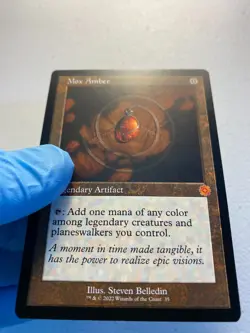 MTG 1x RETRO Mox Amber # 35 The Brothers' War Magic the Gathering Card x1 NM - Image 3