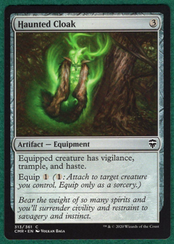 Haunted Cloak (313) - Commander Legends (CMR) - Magic: The Gathering MTG Card - Image 1