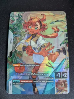 Gundam Card Game GCG Suletta Mercury C+ Beta Alt Art English - Image 1