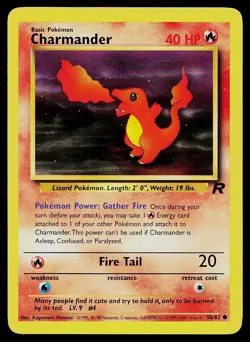 Pokemon Card Team Rocket Charmander 50/82 Common - Image 1