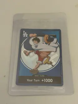 2026 ONE PIECE LOS ANGELES DODGERS MONKEY D LUFFY DON CARD PROMO SEALED - Image 1