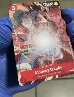One Piece Card Game - Monkey D. Luffy - P-006 - Winner Pack Vol. 1 - NM - Image 5