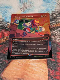 MTG Foil Unexpected Windfall Secret Lair X Sonic - Image 1