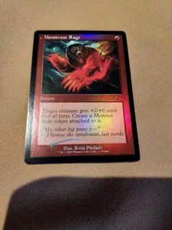 MTG Monstrous Rage Foil Retro Promo - Image 2