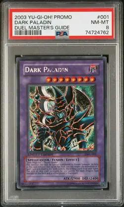 2003 YU-GI-OH! PROMO DUEL MASTER'S GUIDE #001 DARK PALADIN PSA 8 - Image 1
