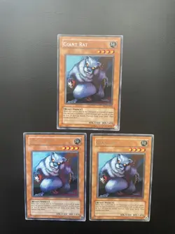 Yugioh Giant Rat DB1-EN045 Unlimited Edition Rare MP/HP X3 - Image 1