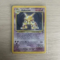 Alakazam Base Set 2 1/130 Holo Perfect Swirl LP+/NM- Rare Vintage Pokemon Card - Image 1