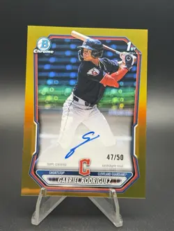2026 Bowman Chrome Prospect Gold Refractor Gabriel Rodriguez 1st ROOKIE AUTO /50 - Image 1