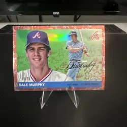 2025 Topps Chrome Platinum Dale Murphy Toile Cream/Rose Gold Refractor 35 /75 - Image 1