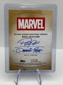 2025 TOPPS CHROME MARVEL STUDIOS SAPPHIRE CYCLOPS GOLD FOIL SKETCH CARD 1/1 AUTO - Image 2
