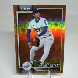 2026 Topps Series 2 Baseball #500 Shohei Ohtani LA Dodgers Orange Foil “SUN” ☀ - Image 1