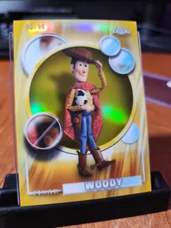 2026 Disney Topps Chrome Woody #30 /50 Gold Foil Toy Story - Image 2