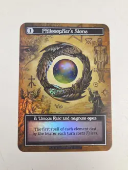 Sorcery Contested Realm Philosophers Stone Unique Foil NM Beta - Image 1