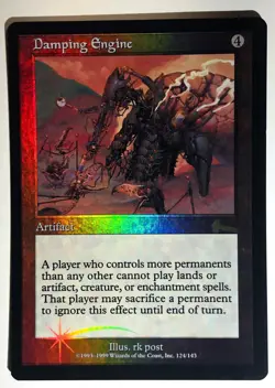 Magic the Gathering **Damping Engine** FOIL - Urza's Legacy - NM -Artifact -Rare - Image 1