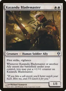 Kazandu Blademaster - Zendikar - 16 - LP/NM - Image 1