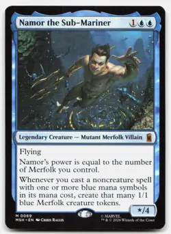 Namor the Sub-Mariner 69 Mythic Marvel Super Heroes Magic: The Gathering NM - Image 1