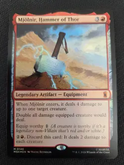 MtG MSH -Mjolnir, Hammer of Thor -M0146 -Foil NM! 👀 - Image 1