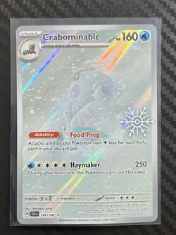 Pokemon TCG Crabominable 149/142 Snowflake Stamp Promo 2025 Holiday Advent - Image 1