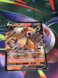 Pokemon Card Entei V 022/172 Play! Stamped Prize Pack Series Light Play - Image 1