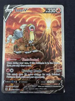 Pokemon Entei V Gg36/Gg70 Crown Zenith: Galarian Gallery Illustration Rare Card - Image 1