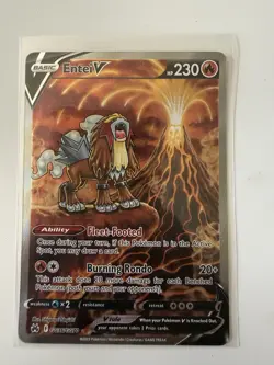 Entei v GG36/GG70 Crown Zenith: Galarian Gallery Holo Pokemon Card Ultra Rare - Image 1