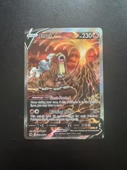 Entei v GG36/GG70 Crown Zenith: Galarian Gallery Holo Pokemon Card Ultra Rare - Image 1