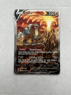 Pokemon Entei V Gg36/Gg70 Crown Zenith: Galarian Gallery Illustration Rare Card - Image 1