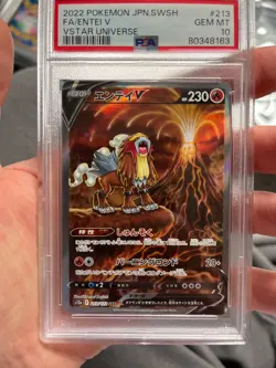 PSA 10 Entei V 213/172 SAR S12a VSTAR Universe Japanese Pokemon Card 2022 - Image 1