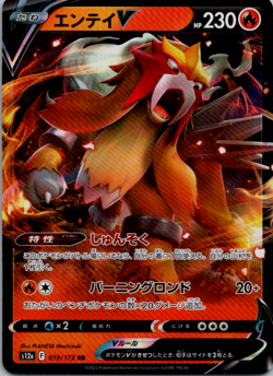 Entei V RR 019/172 S12a VSTAR Universe - Pokemon Card Japanese - Image 1