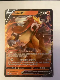 022/172 Pokemon Entei v Ultra-Rare Brilliant Stars Card - Image 2