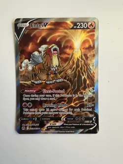 Pokemon Entei V Gg36/Gg70 Crown Zenith: Galarian Gallery Illustration Rare Card - Image 1
