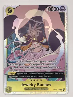 Jewelry Bonney OP13-108 SR Foil Carrying On His Will One Piece Card Super Rare - Image 1