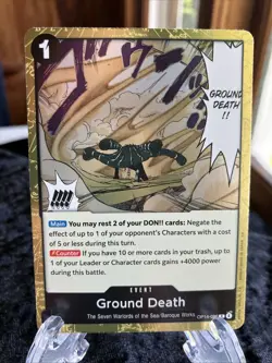 One Piece TCG Ground Death R The Azure Sea's Seven OP14-096 - Foil Gold NM - Image 1