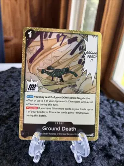 One Piece TCG Ground Death R The Azure Sea's Seven OP14-096 - Foil Gold NM - Image 2