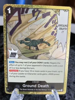 One Piece TCG Ground Death R The Azure Sea's Seven OP14-096 - Foil Gold NM - Image 3