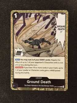 One Piece TCG Ground Death R The Azure Sea's Seven OP14-096 - Foil Gold NM - Image 1